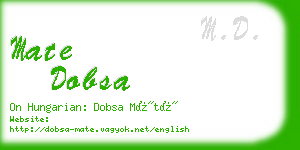 mate dobsa business card